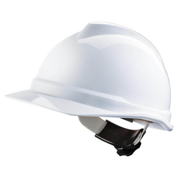 MSA V-Gard 500 Non Vented Safety Helmet - Fas-Trac White