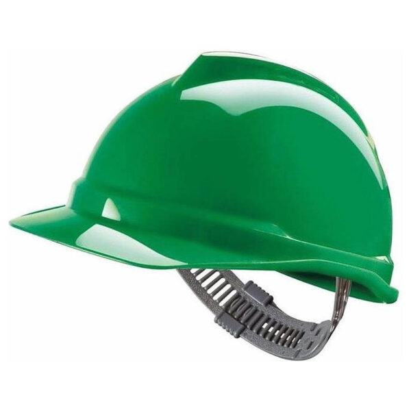 MSA V-Gard 500 Non Vented Safety Helmet - Staz-On Green