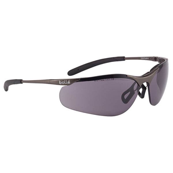 Bolle CONTOUR METAL CONTMPSF Smoke Lens Safety Glasses