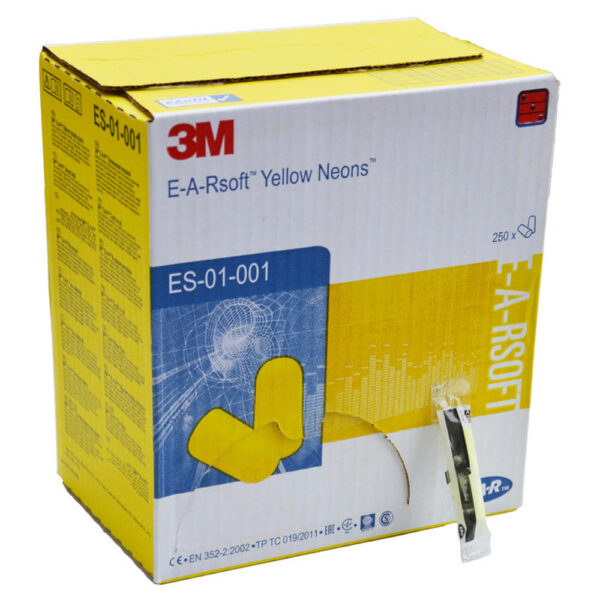 3M E-A-Rsoft ES-01-001 Yellow Neons Earplugs