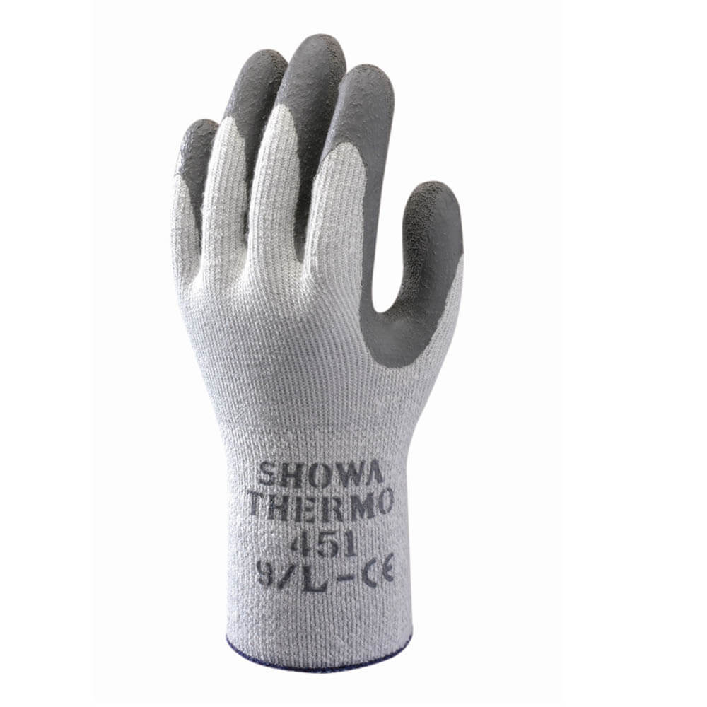 2 Pairs Showa 451 Grip Thermo Winter Gloves Warm Latex Palm Coating All Sizes 