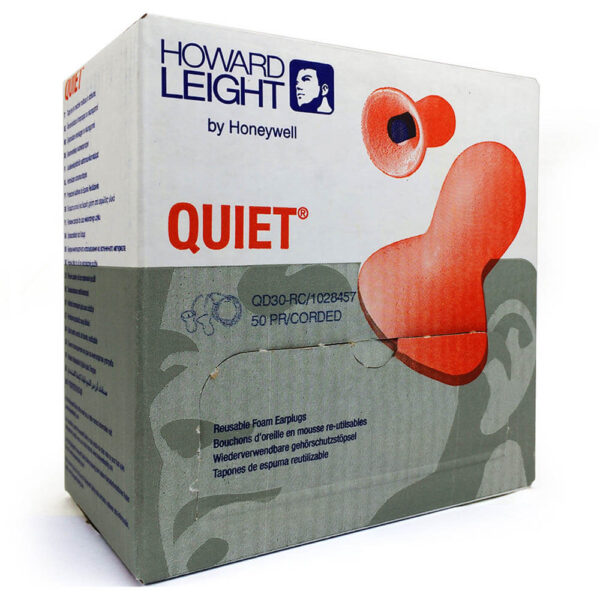 Honeywell 1028457 Howard Leight QD30 Quiet Reusable Corded Earplugs