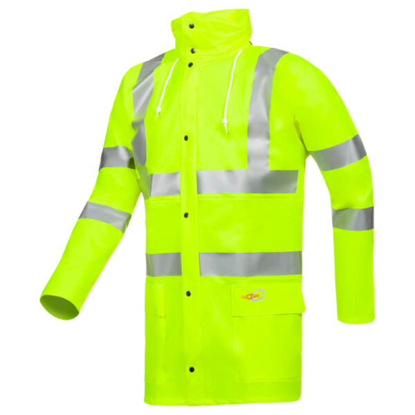 Sioen 3762 Gorda High Visibility Waterproof Rain Jacket - Yellow