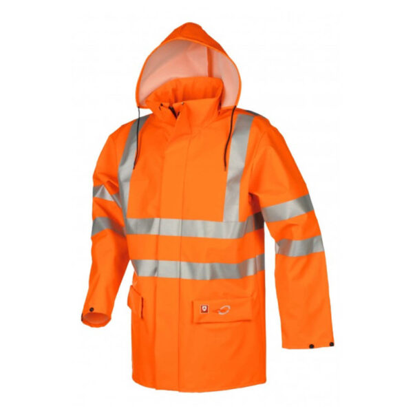 Sioen 9728 Andilly FR AS High Visibility Rain Jacket - Orange