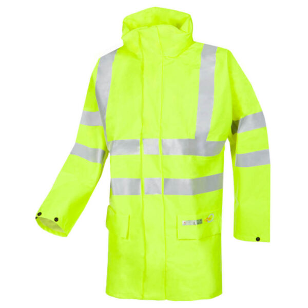 Sioen 9728 Andilly FR AS High Visibility Rain Jacket - Yellow