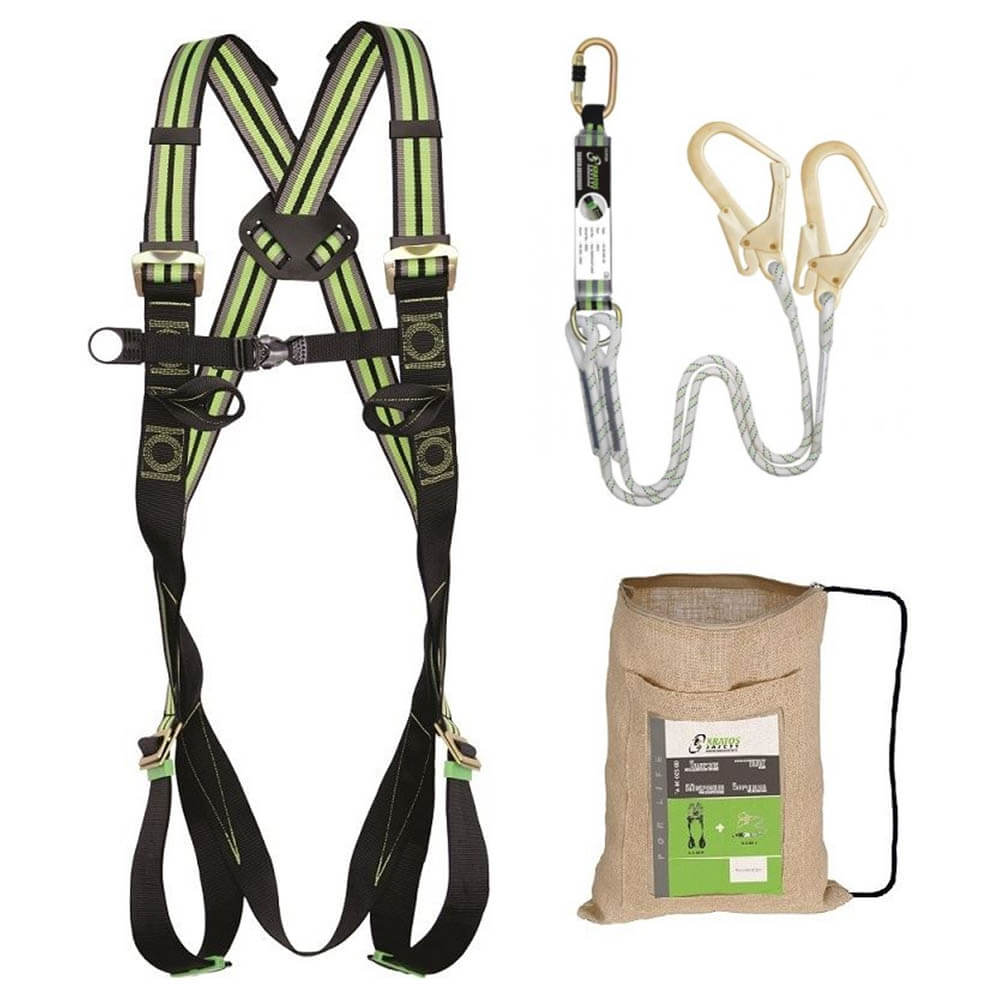 Kratos FA8000500 Twin Hook Safety Harness Kit Height Safety Supplies