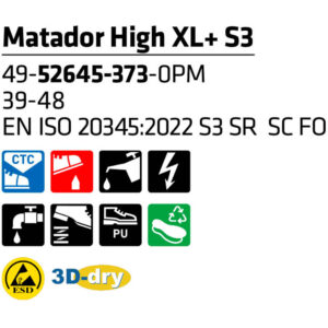 Sievi Matador High XL+ S3 Safety Boots