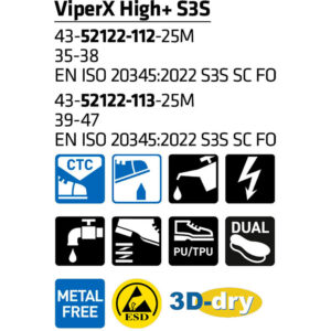 Sievi ViperX High+ S3 Safety Boots