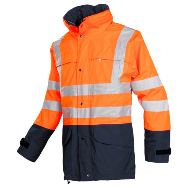 Sioen 132Z Brighton High Visibility Rain Jacket - Orange