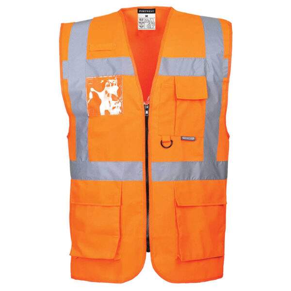 Portwest S476 Berlin High Visibility Orange Executive Vest