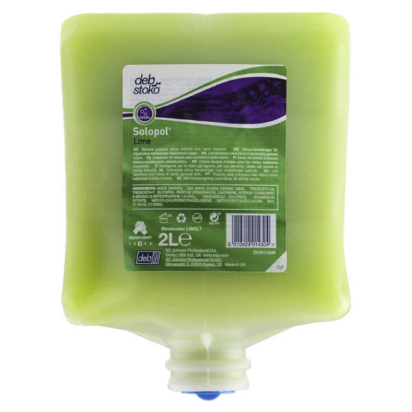 Deb Stoko LIM2LT Solopol Lime Hand Cleaner - 2 Litres