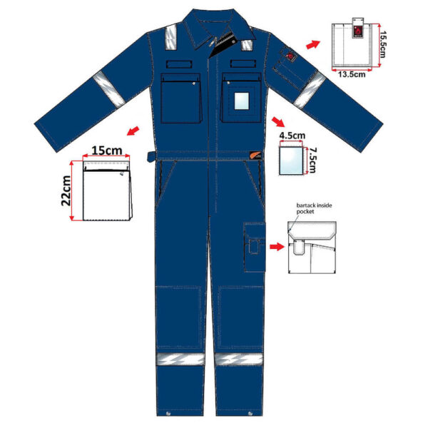 Red Wing 76749 Ladies FR AS Royal Blue Coveralls