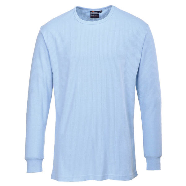 Portwest B123 Thermal Long Sleeved T-Shirt Sky Blue