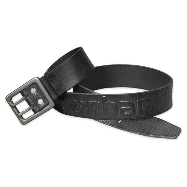 Carhartt 2217 Leather Logo Belt - Black