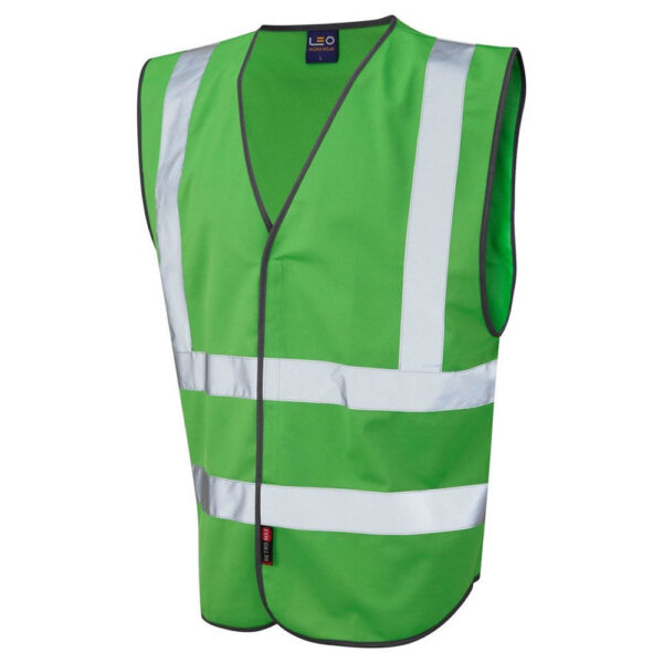 Leo Workwear W05 Pilton Reflective Waistcoat - Emerald Green