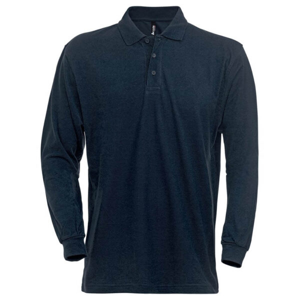 Acode 1722 Heavy Pique Long Sleeve Polo Shirt - Dark Navy