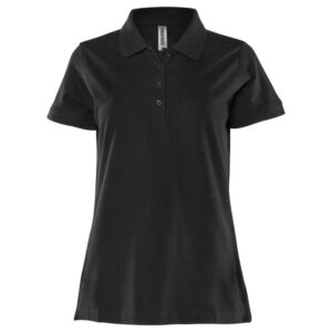 Acode 1723 Heavy Pique Ladies Polo Shirt - Black
