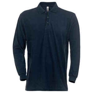 Fristads Acode 1722 Heavy Pique Long Sleeved Navy Blue Polo Shirt
