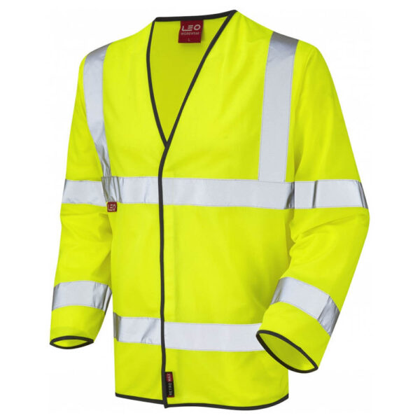 Leo Workwear S07-Y Mullacott Long Sleeve High Visibility FR Waistcoat