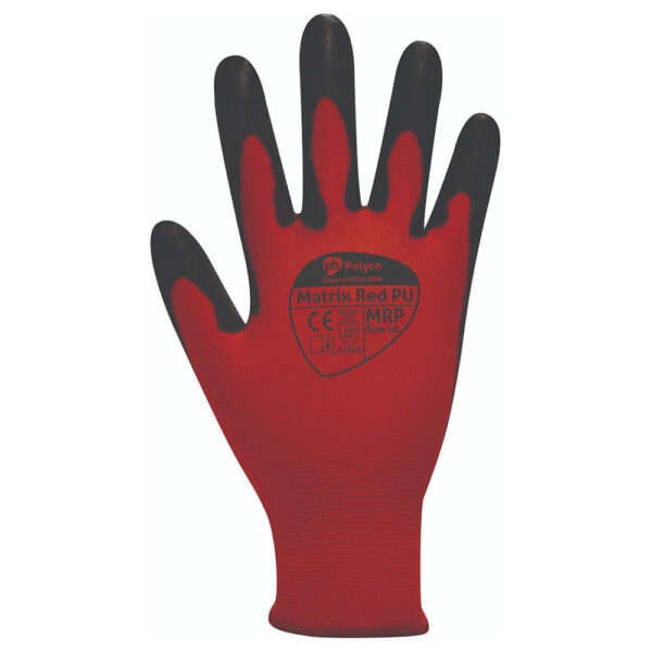 Polyco Matrix Red PU Polyurethane Gloves