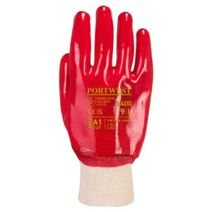 Portwest A400 Red PVC Knit Wrist Gloves