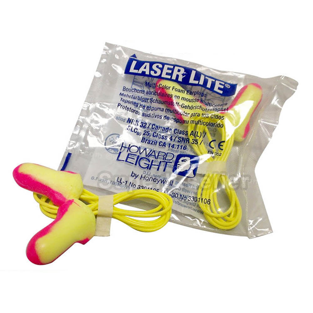 Howard Leight By Honeywell Laser Lite R-01204 - Tappi Per Orecchie Monouso Alta Visibilità, NRR 32