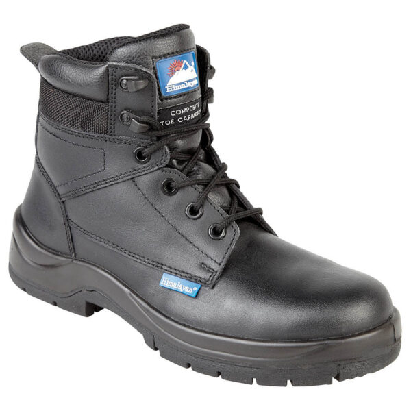 Himalayan 5114 Black Leather HyGrip S3 Safety Boots