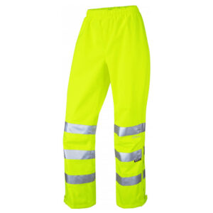 Leo Workwear LL02-Y Hannaford High Visibility Yellow Ladies Overtrousers