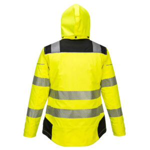 Portwest PW382 Yellow High Visibility Ladies Winter Jacket - Back