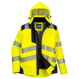 Portwest PW382 Yellow High Visibility Ladies Winter Jacket - Front