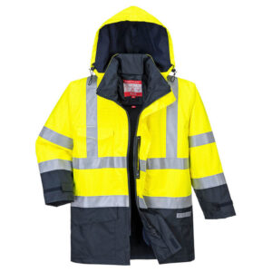 Portwest S779 Bizflame High Visibility Multi Protection Rain Jacket Yellow