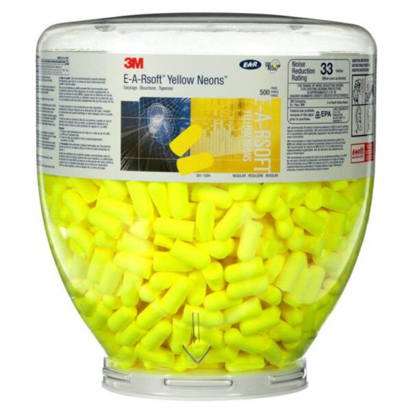 3M E-A-Rsoft PD-01-002 Yellow Neons Earplugs Refill Dispenser