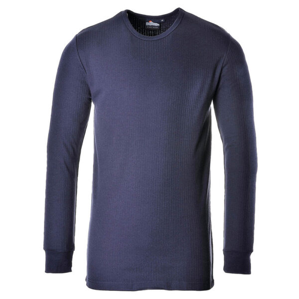 Portwest B123 Thermal Long Sleeved Navy Blue T-Shirt