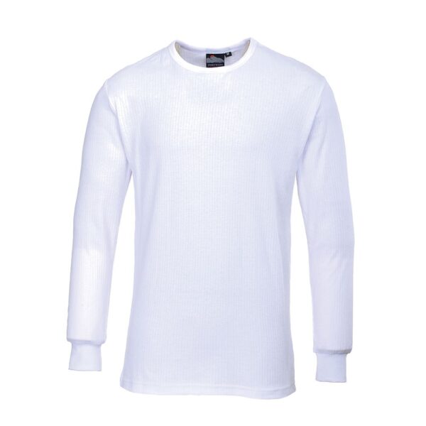 Portwest B123 Thermal Long Sleeved White T-Shirt