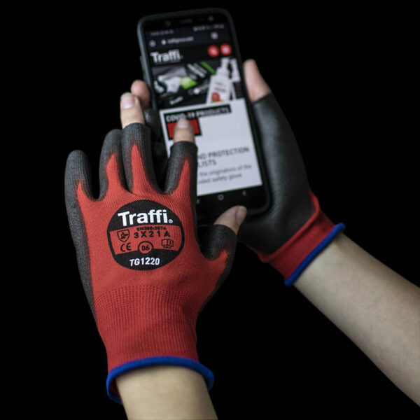 Traffi TG1220 X-Dura 3-Digit PU Safety Gloves