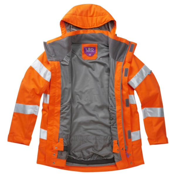 Leo Workwear JL04 -O Rosemoor Class 3 Orange Breathable Womens Jacket