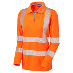 Leo Workwear PL08 Pollyfield Class 2 Long Sleeved Ladies Polo Shirt