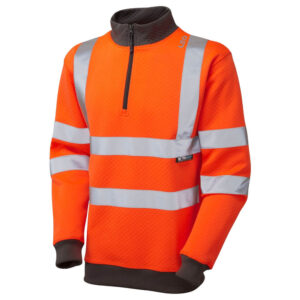 Leo Workwear SS01 Brynsworthy Class 3 Quarter Zip Sweatshirt