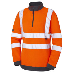 Leo Workwear SSL01 Elberry Class 3 Quarter Zip Ladies Sweatshirt