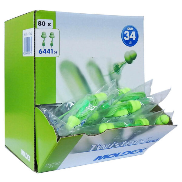 Moldex 6441 Twisters Cord Foam Earplugs