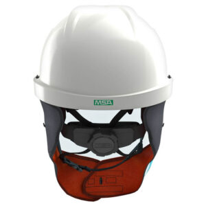 MSA V-Gard 950 Class 2 Non-Vented Protective Cap with Arc Flash Visor and Ear Flaps