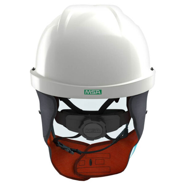 MSA V-Gard 950 Class 2 Non-Vented Protective Cap with Arc Flash Visor and Ear Flaps