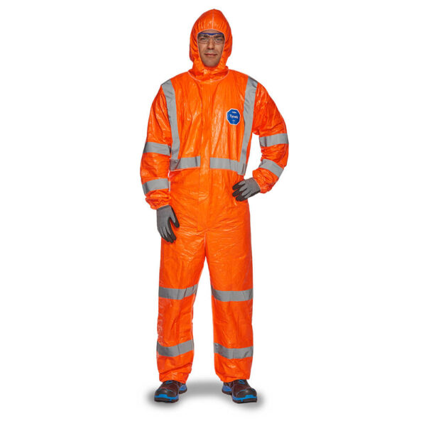DuPont Tyvek 500 HV High Visibility Hooded Coveralls
