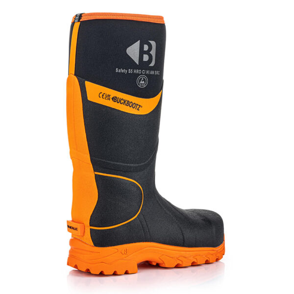 Buckbootz BBZ8000BKOR High Visibility Safety Wellingtons