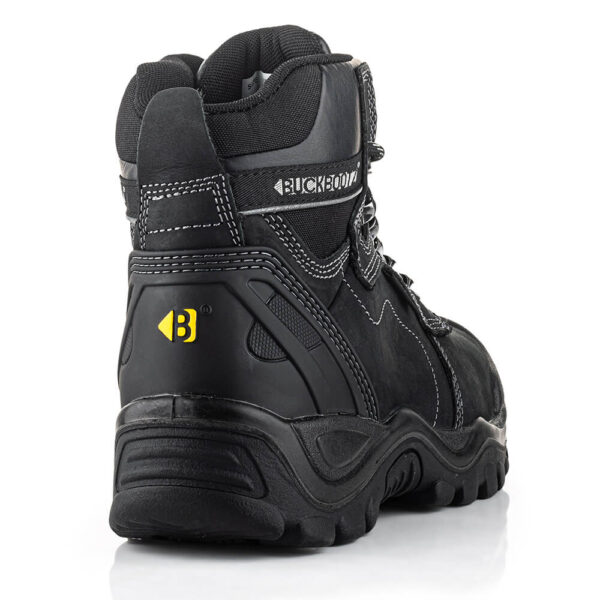 Buckbootz BSH009BK Buckshot Crazy Horse Black Safety Boots