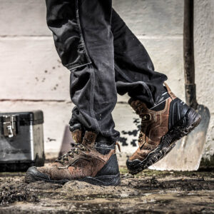 Buckbootz BSH009BR Buckshot Crazy Horse Brown Safety Boots