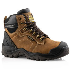 Buckbootz BSH009BR Buckshot Crazy Horse Brown Safety Boots