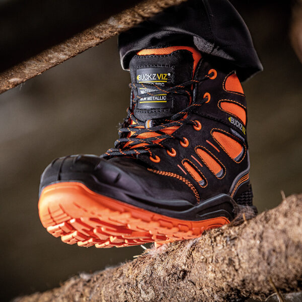 Buckbootz BVIZ2BKOR Buckzviz High Visibility Safety Boots