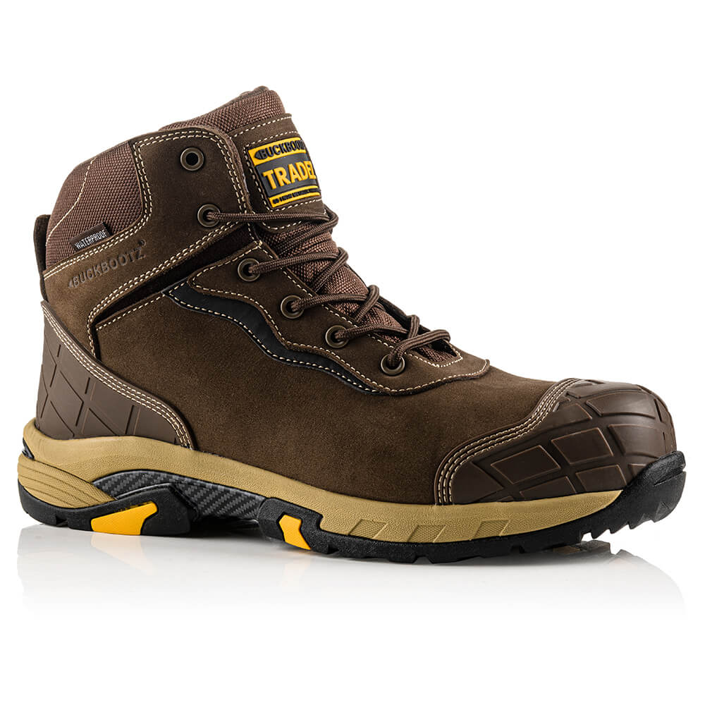 Buckbootz BLITZBR Tradez Waterproof Brown Safety Boots