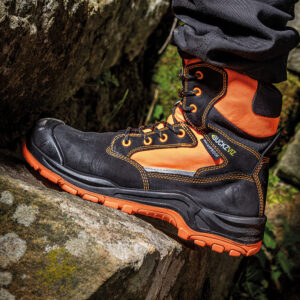 Buckbootz BVIZ1BKOR Buckzviz High Leg Safety Boots